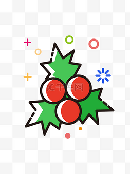 MBE图标风格圣诞节元素圣诞装饰矢