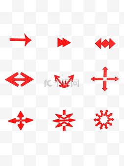 红色玉石图片_3D立体红色箭头C4D玉石提示箭头