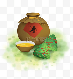 中国风端午粽子图片_端午节酒和粽子