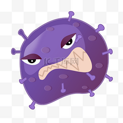 细菌插画图片_细菌细胞卡通插画