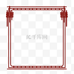 灯笼装饰的边框插画