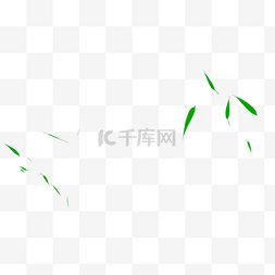 竹叶飘落图片图片_从两边飘落下来的绿色的竹叶