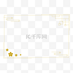 新春浅金色中国风细框矢量边框