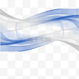 炫酷波浪曲线图片_蓝色动感曲线线条元素