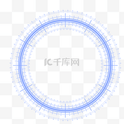 蓝色圆形科技图案