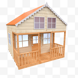 卡通木质纹理小房子