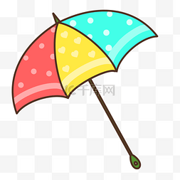 可爱彩色的伞免抠素材