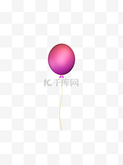 C4D气球渐变气球气球元素粉紫气球