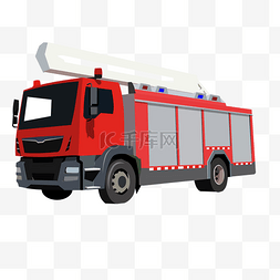 消防车元素图片_消防安全人人有责消防车