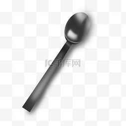 金属灰色图片_金属光滑质感银色勺子