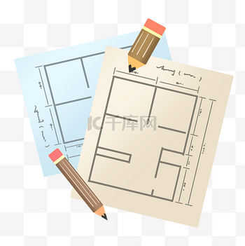 工程施工图设计矢量图