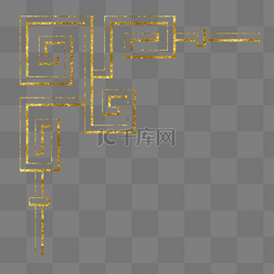 奢华大气烫金边角免抠图