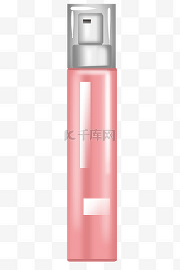 粉色的化妆品瓶子插画