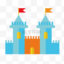 城堡矢量图片_卡通城堡设计矢量图