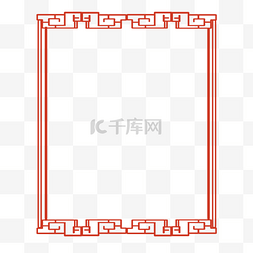 传统边框插图图片_方格中国风传统边框