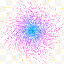 抽象创意彩色渐变线条图案元素
