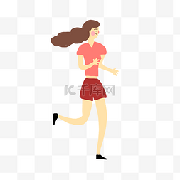 健身教练图片_女孩在运动健康跑步