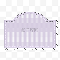 几何矢量图片_紫色标题框
