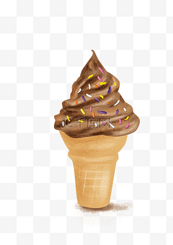 暑假夏日夏季巧克力冰淇淋