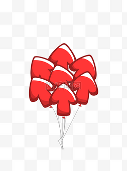 可箭头图片_红色国庆节箭头气球卡通可商用素