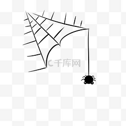节日装饰图案图片_黑色线条蜘蛛网