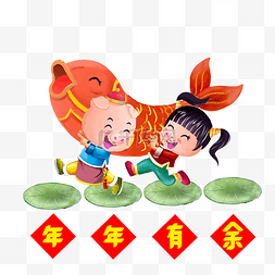 美甲贴纸新年图片_卡通灯笼春节新年小猪