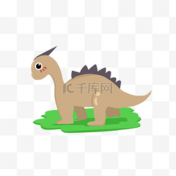 草地里的棕色恐龙