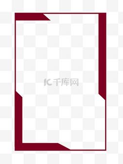 古代窗框边框图片_中国风复古边框暗红色png下载