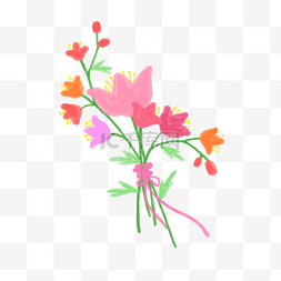 卡通简单花束PNG