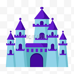 梦幻城堡插画图片_创意梦幻城堡插画