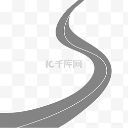 马路图片_卡通弯曲道路矢量图