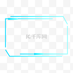 简约扁平科技图片_简约科技线条元素边框