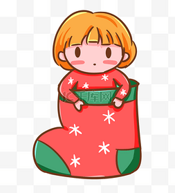 圣诞节平安夜可爱女孩圣诞袜礼物