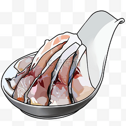 鸡鸭鱼肉虾图片_ 新鲜的鱼肉 
