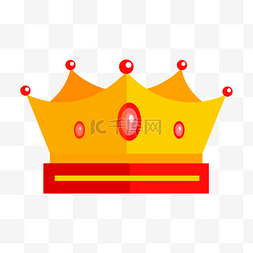 红宝石皇冠装饰插画