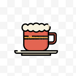 咖啡杯图标矢量图片_mbe风格卡通咖啡免扣素材