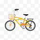矢量卡通黄色自行车