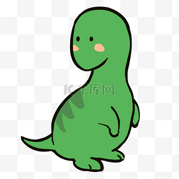 绿色手绘恐龙元素