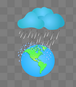 蓝色蓝色地球图片_蓝色下雨地球