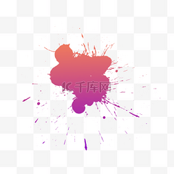 紫色飞溅水滴图片_抽象紫色水渍