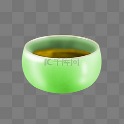  绿色茶杯 