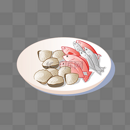 一盘海鲜牡蛎