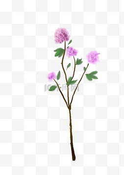 手绘韩风图片_手绘清新紫色花朵