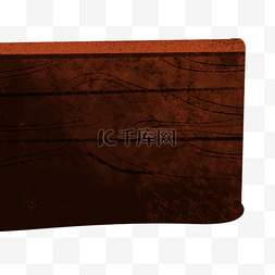 深棕色木头箱