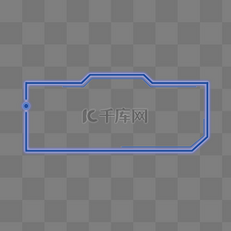 蓝色简约科技风边框
