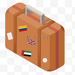 小行李图片_手绘旅行手提箱插画