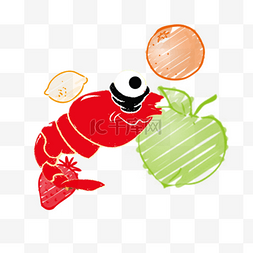美味小龙虾图片_美味小龙虾简约卡通设计