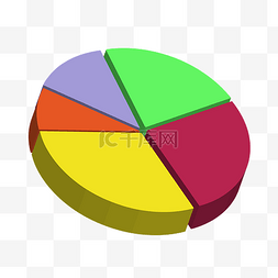 饼状数据分析图图片_商务矢量数据饼状立体分析图