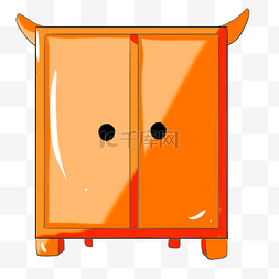 橙色放衣柜