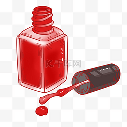 candy指甲油图片_红色的指甲油手绘插画